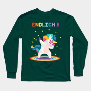 8th birthday unicorn Long Sleeve T-Shirt